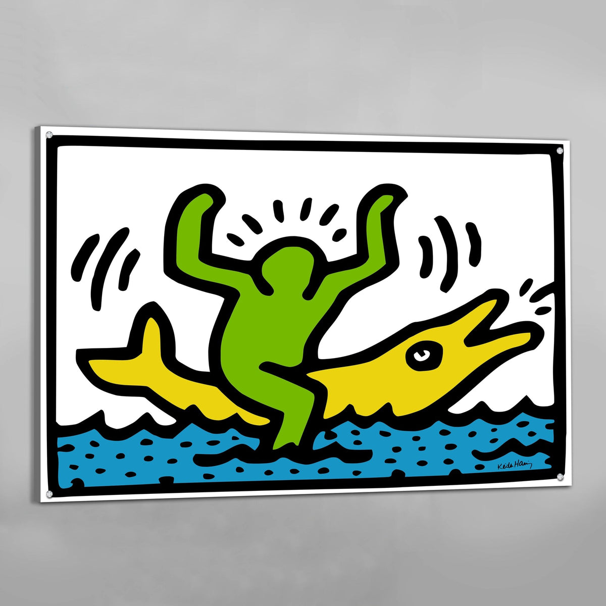 Tableau Keith Haring Dolphin - The Art Avenue