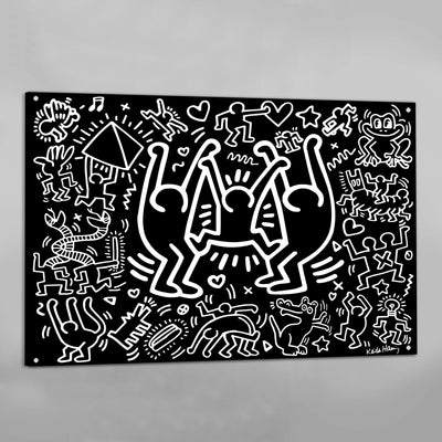 Tableau Keith Haring Noir - The Art Avenue