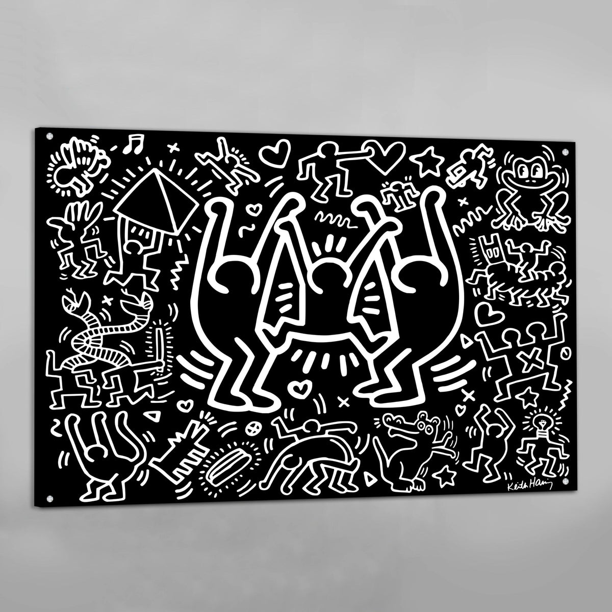 Tableau Keith Haring Noir - The Art Avenue