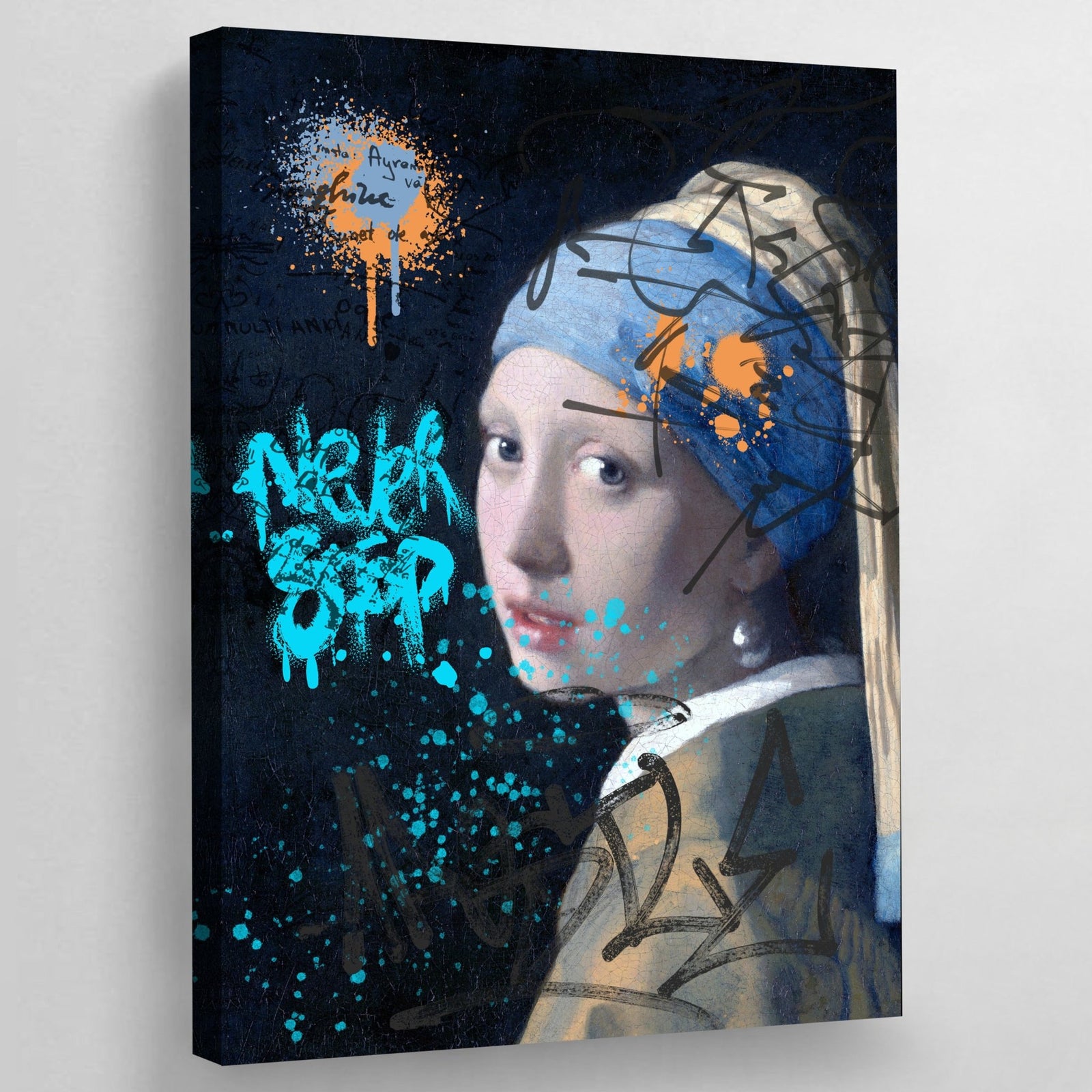 Tableau La Jeune Fille à La Perle Graffiti - The Art Avenue