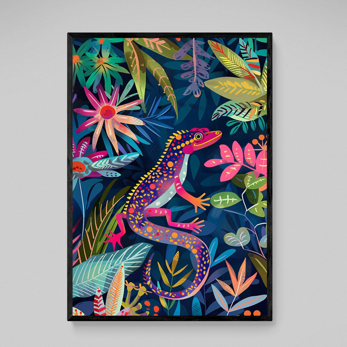 Tableau Lézard Coloré - The Art Avenue