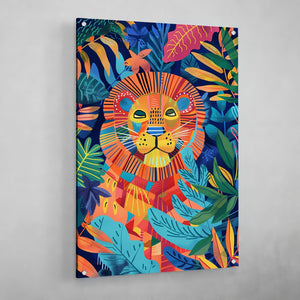 Tableau Lion Coloré - The Art Avenue