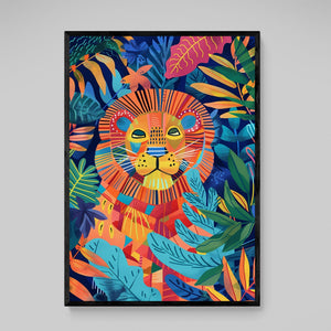 Tableau Lion Coloré - The Art Avenue