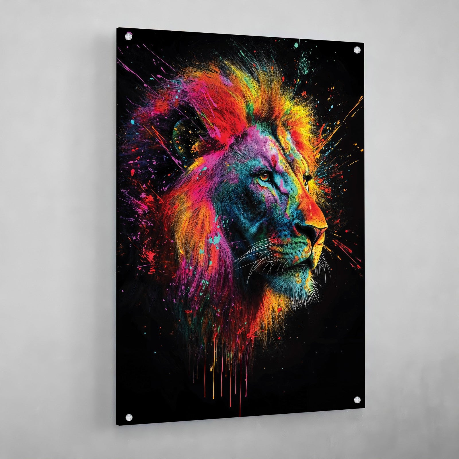 Tableau Lion Coloré Pop Art - The Art Avenue