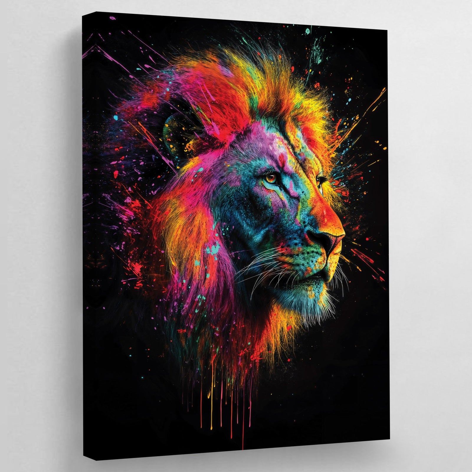 Tableau Lion Coloré Pop Art - The Art Avenue