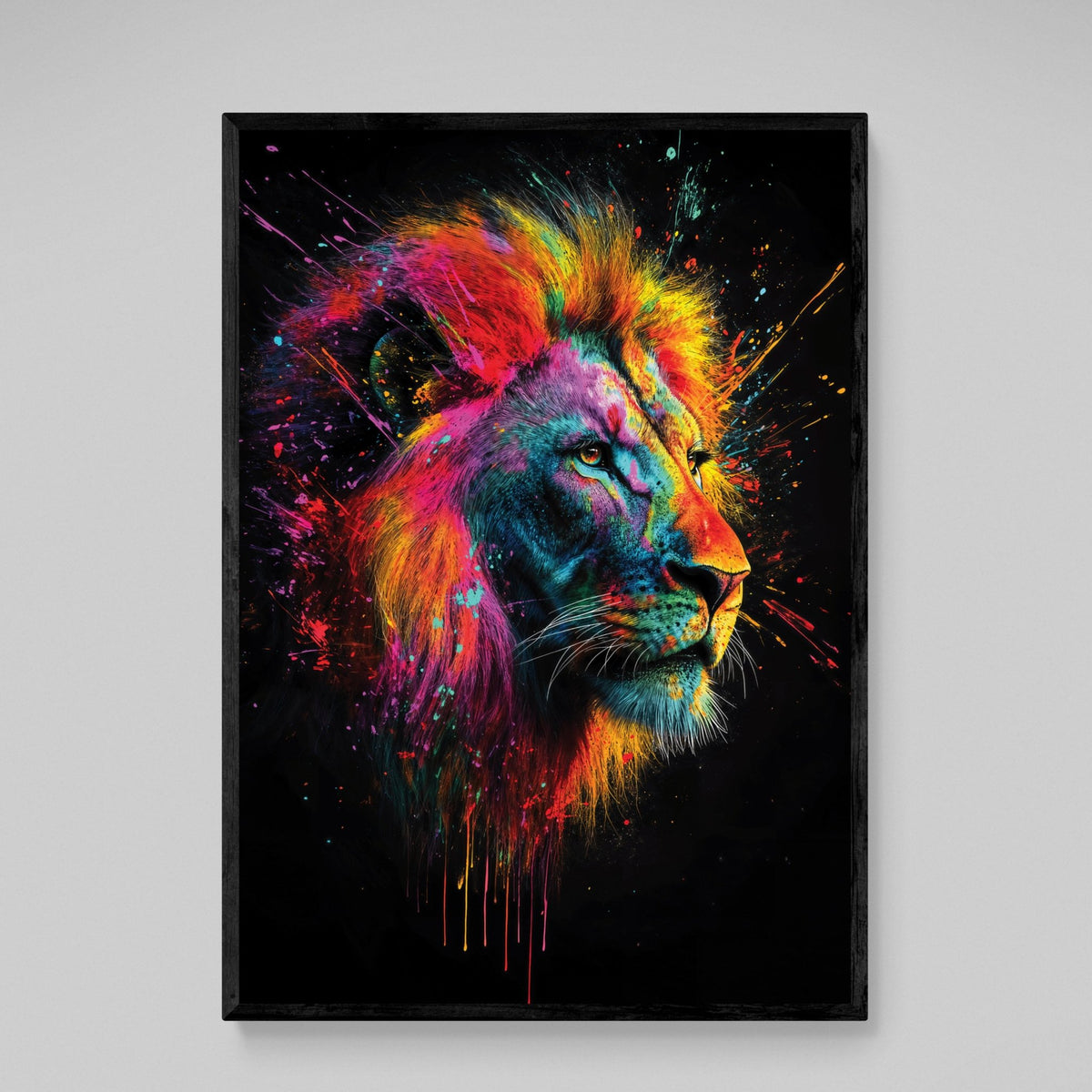 Tableau Lion Coloré Pop Art - The Art Avenue