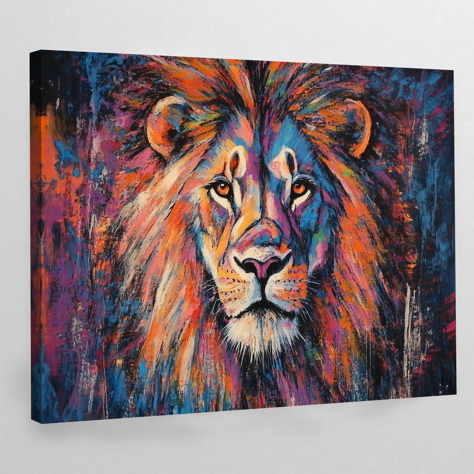 Tableau Lion Multicolore - The Art Avenue