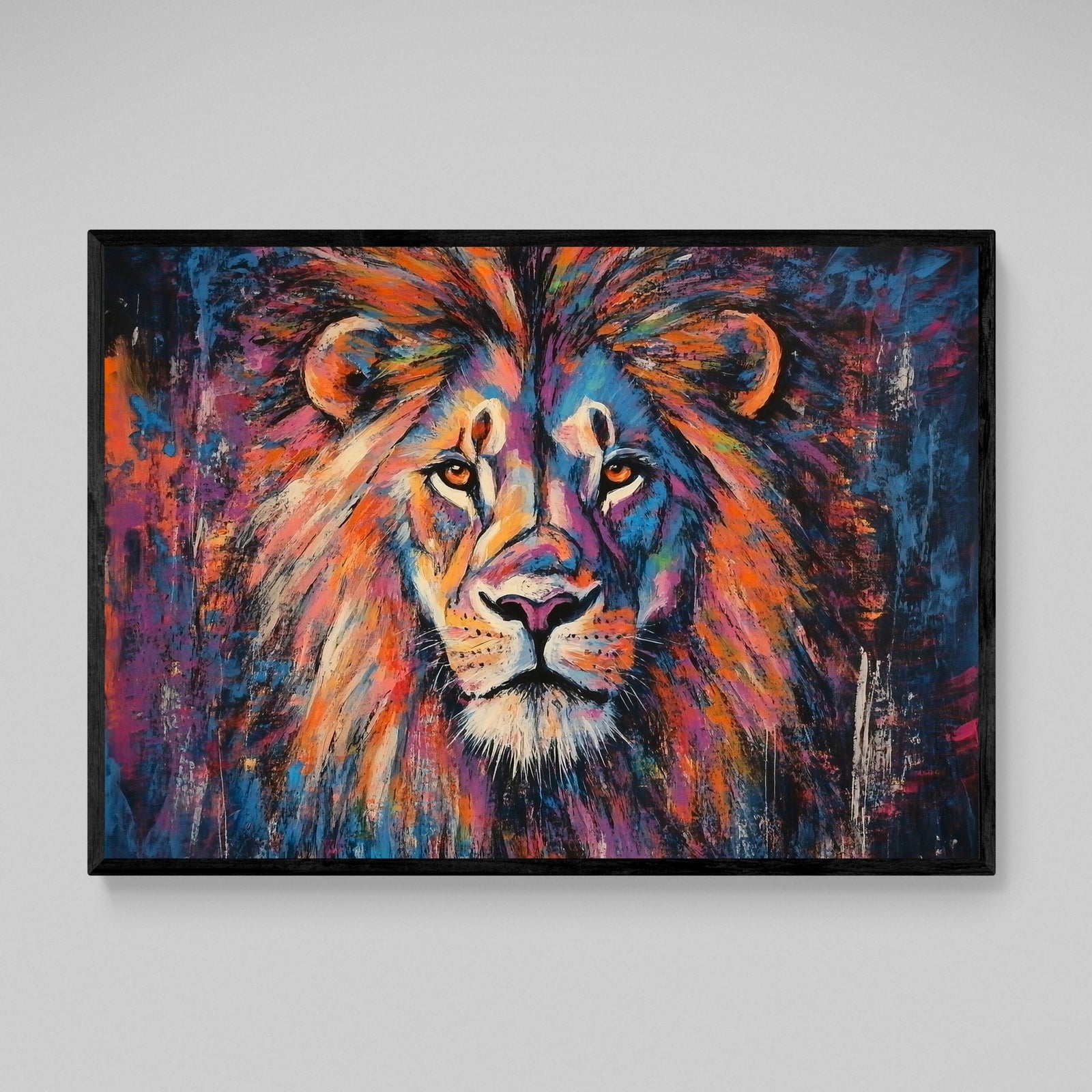 Tableau Lion Multicolore - The Art Avenue