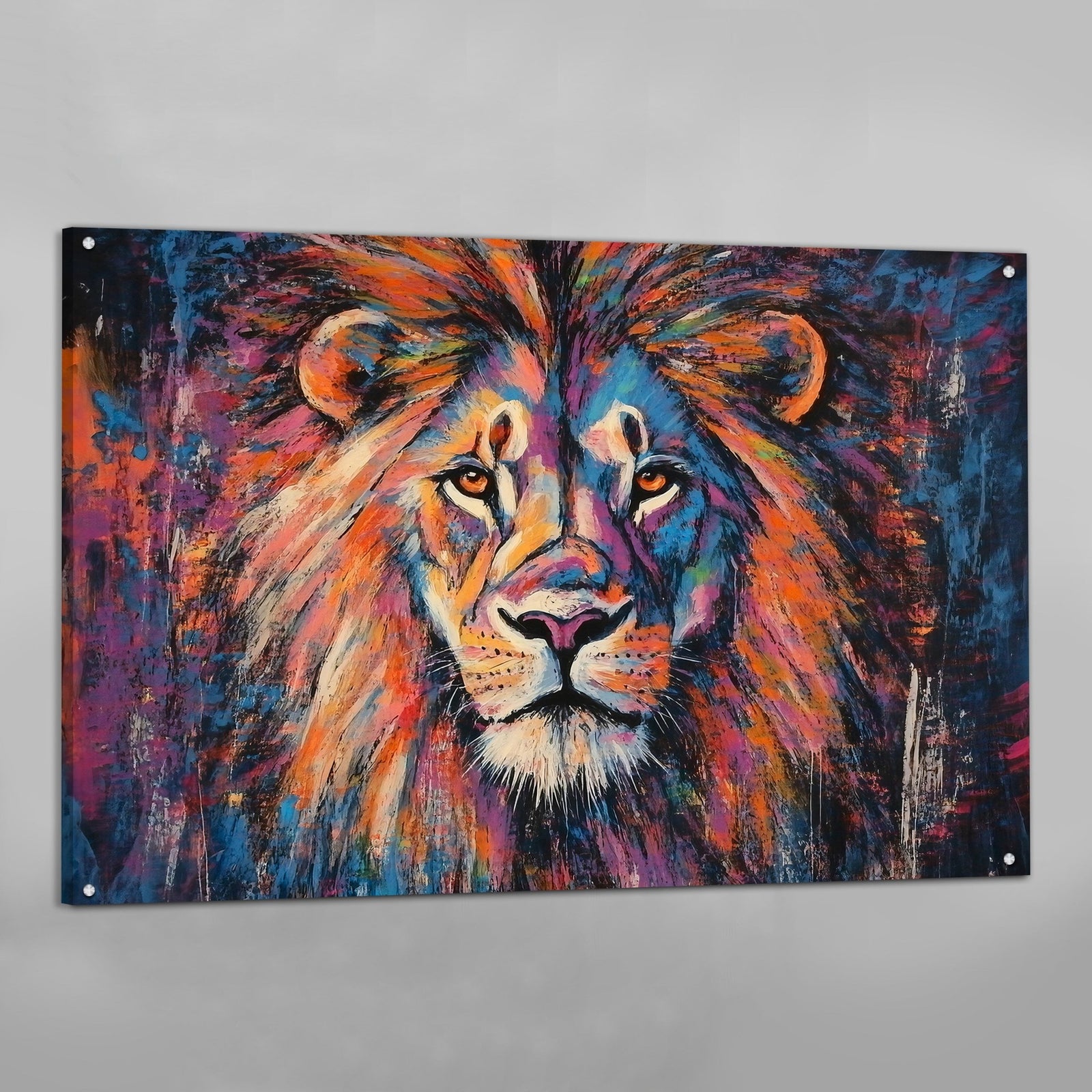 Tableau Lion Multicolore - The Art Avenue