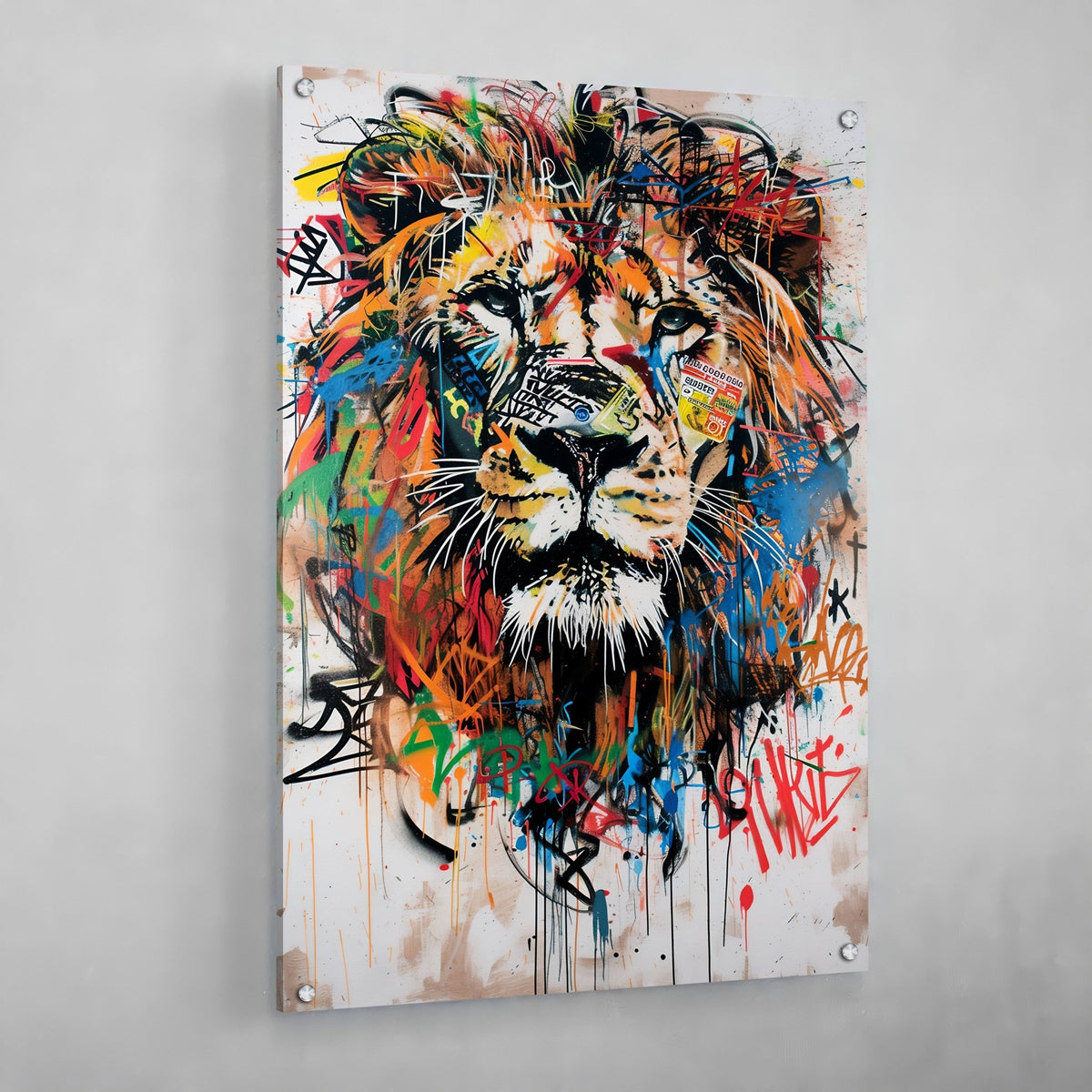 Tableau Lion Street Art - The Art Avenue