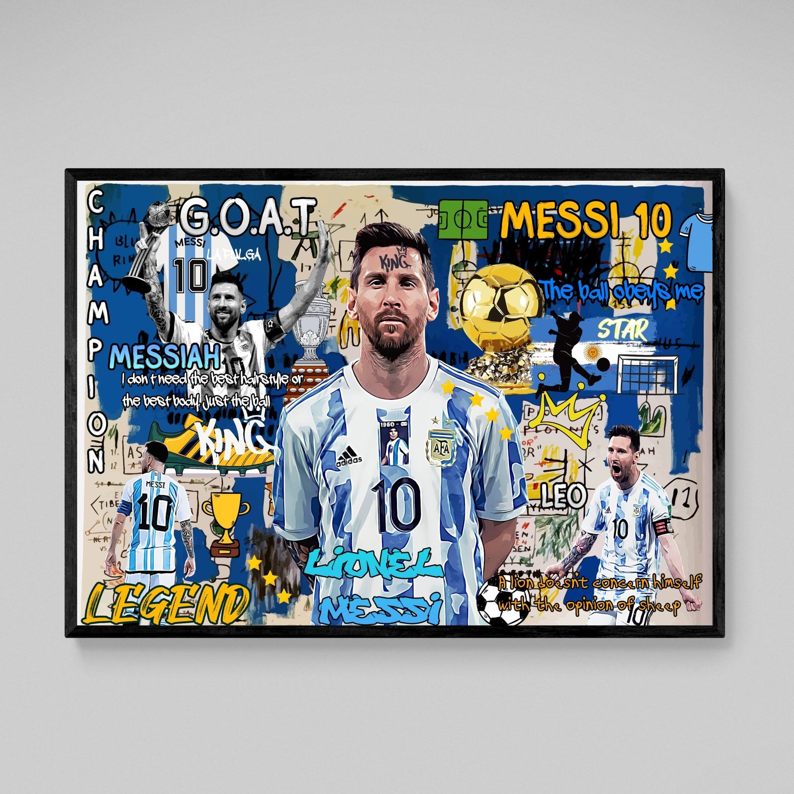 Tableau Lionel Messi Street Art - The Art Avenue