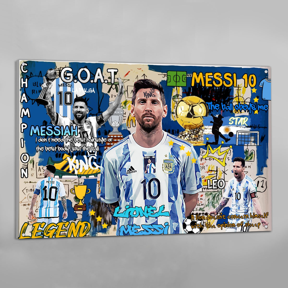 Tableau Lionel Messi Street Art - The Art Avenue