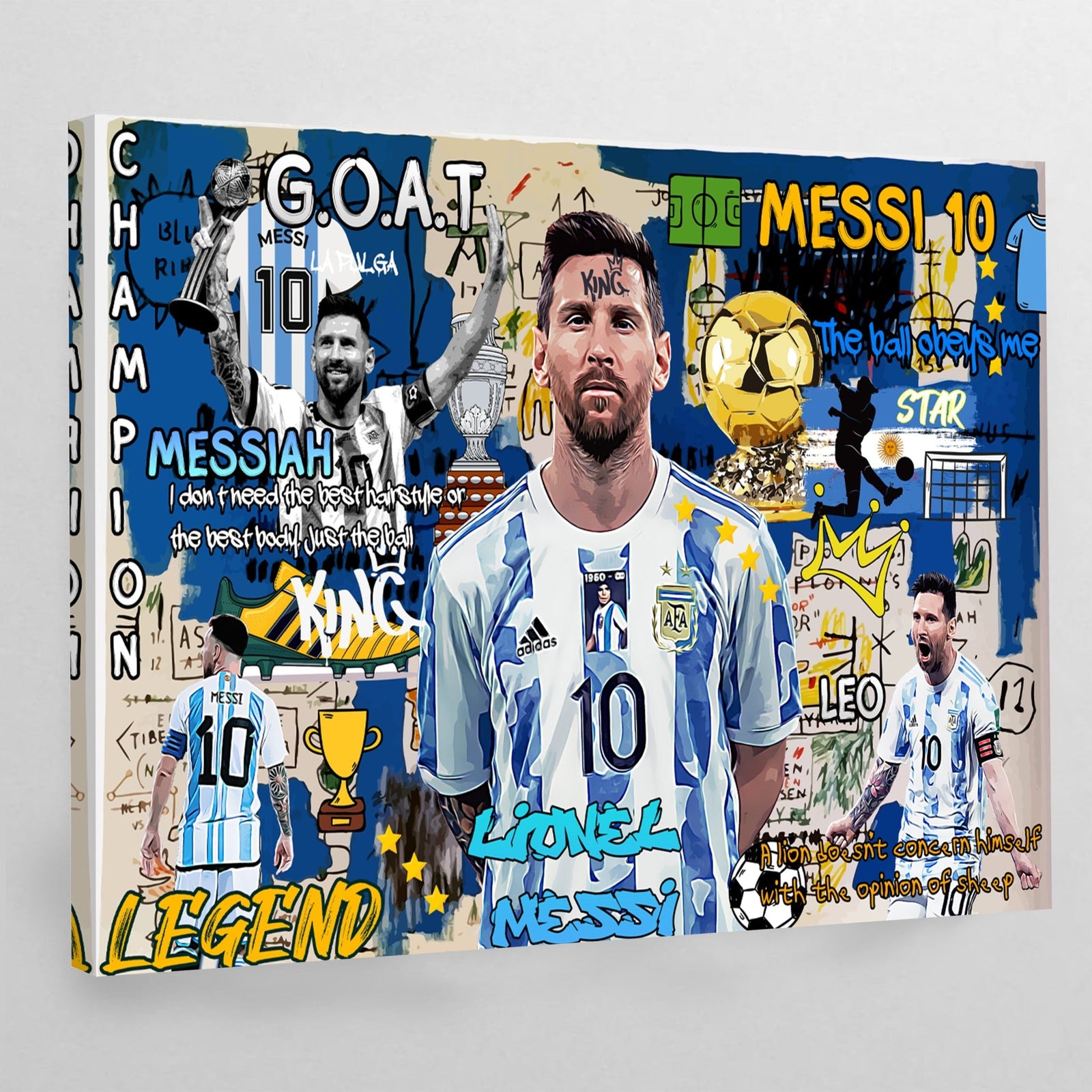 Tableau Lionel Messi Street Art - The Art Avenue