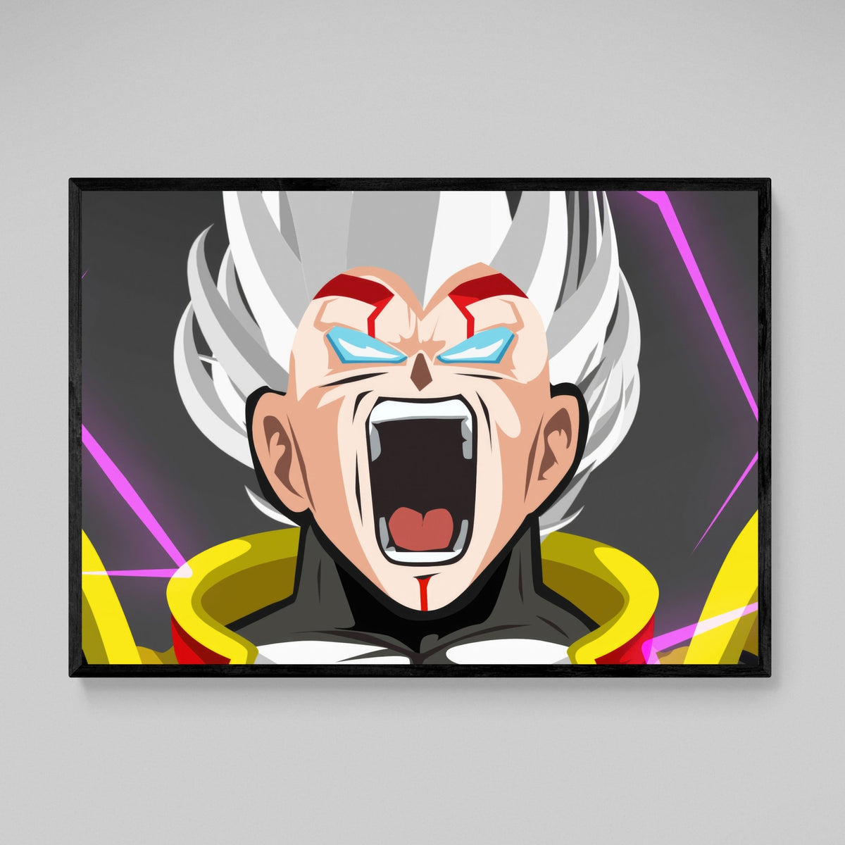 Tableau Manga Guerrier Argenté En Rage - The Art Avenue