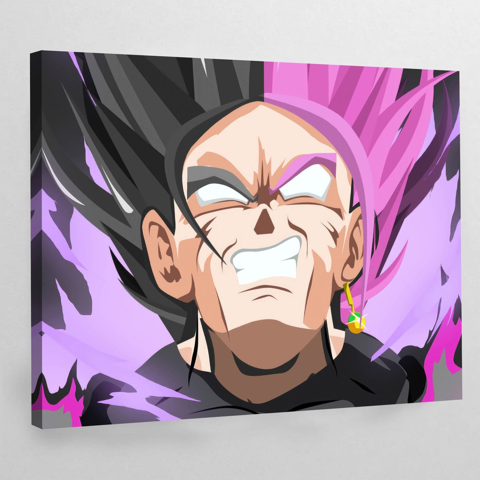 Tableau Manga Guerrier Cheveux Rose et Noir - The Art Avenue