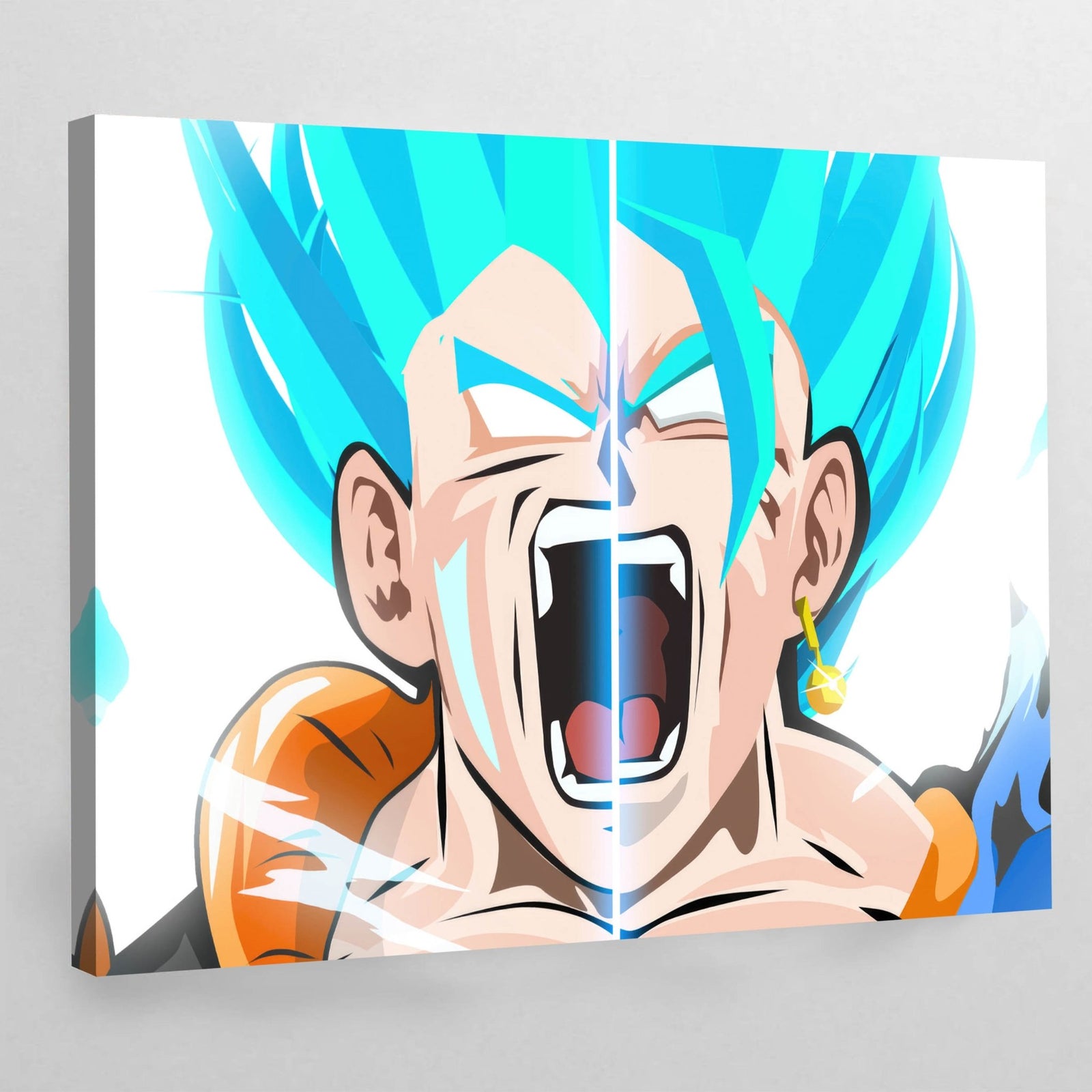 Tableau Manga Guerrier Fusion Cheveux Turquoise - The Art Avenue