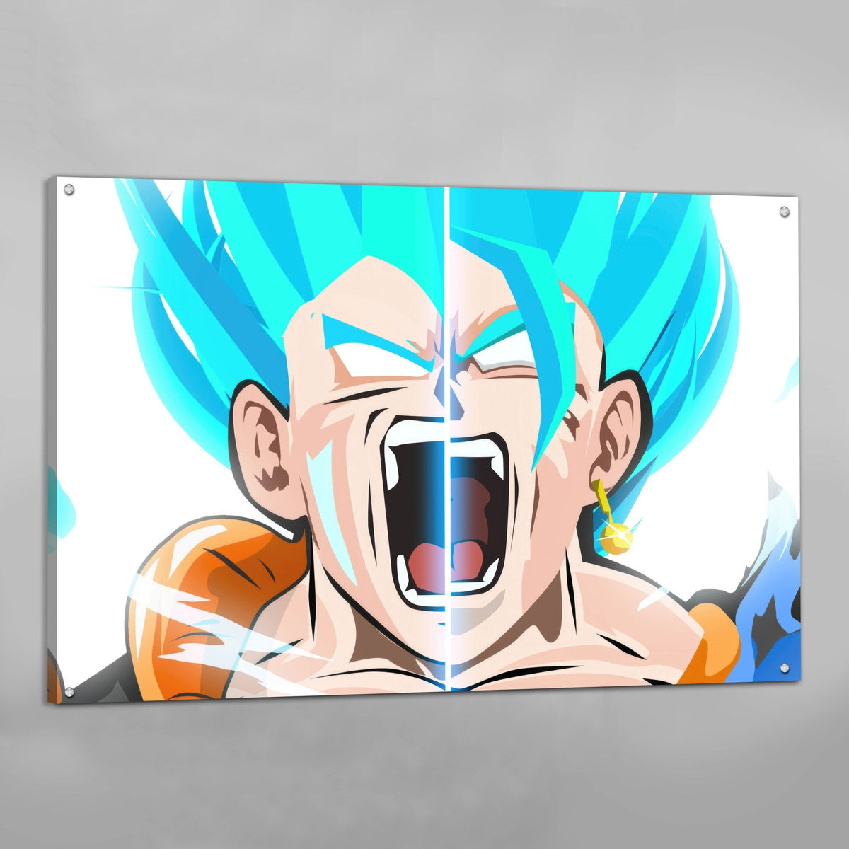 Tableau Manga Guerrier Fusion Cheveux Turquoise - The Art Avenue