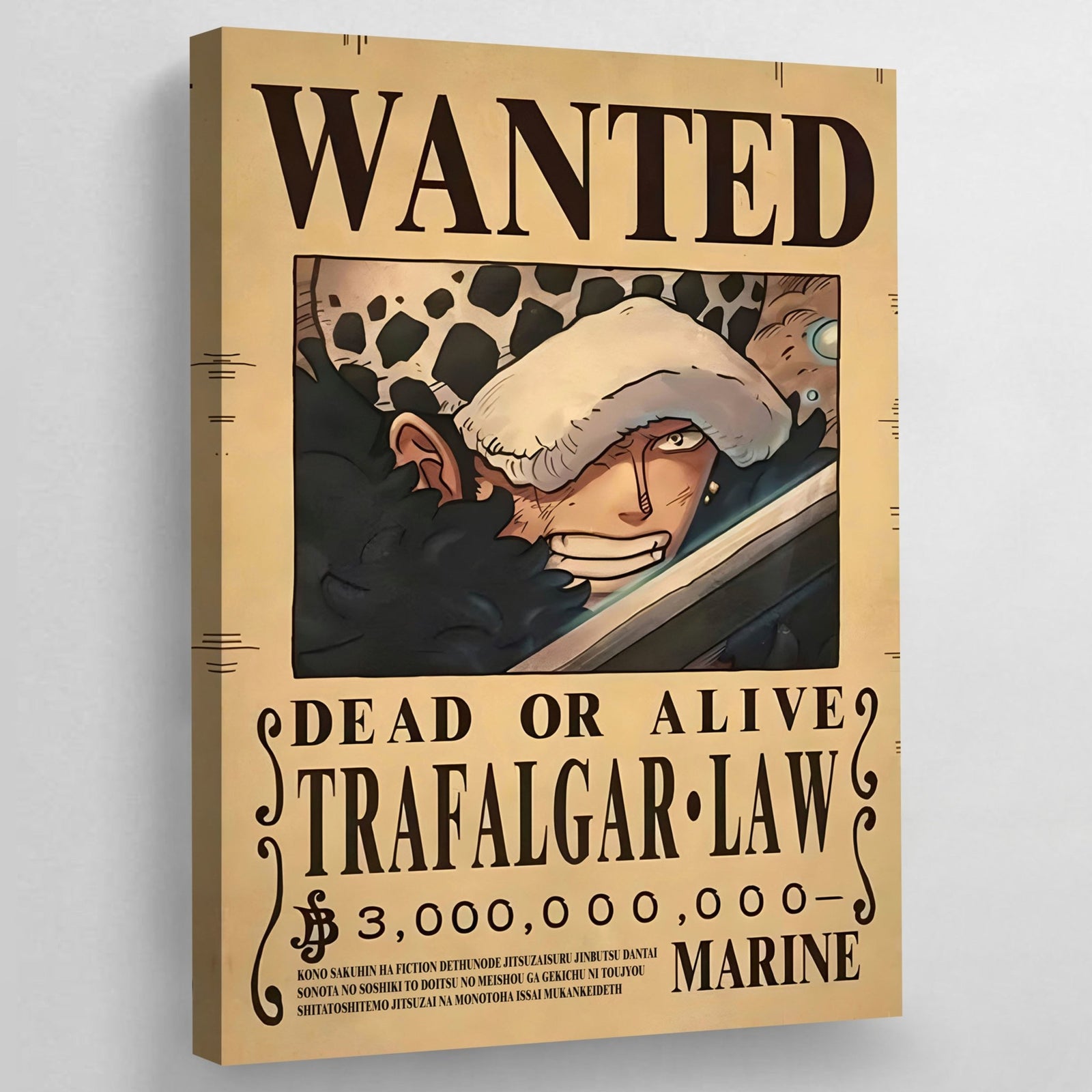 Tableau Manga Wanted Chasseur Pirate - The Art Avenue