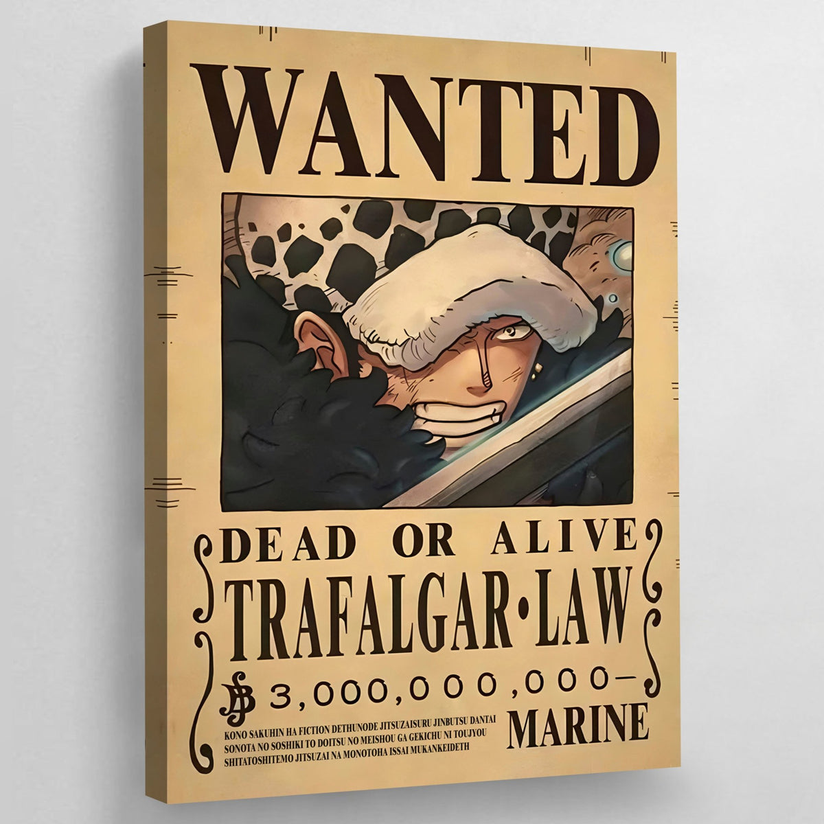 Tableau Manga Wanted Chasseur Pirate - The Art Avenue