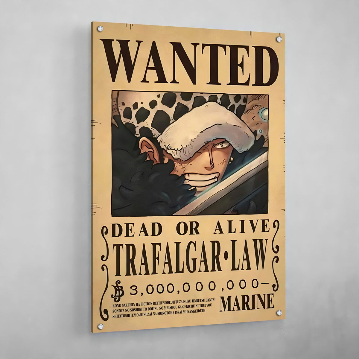 Tableau Manga Wanted Chasseur Pirate - The Art Avenue