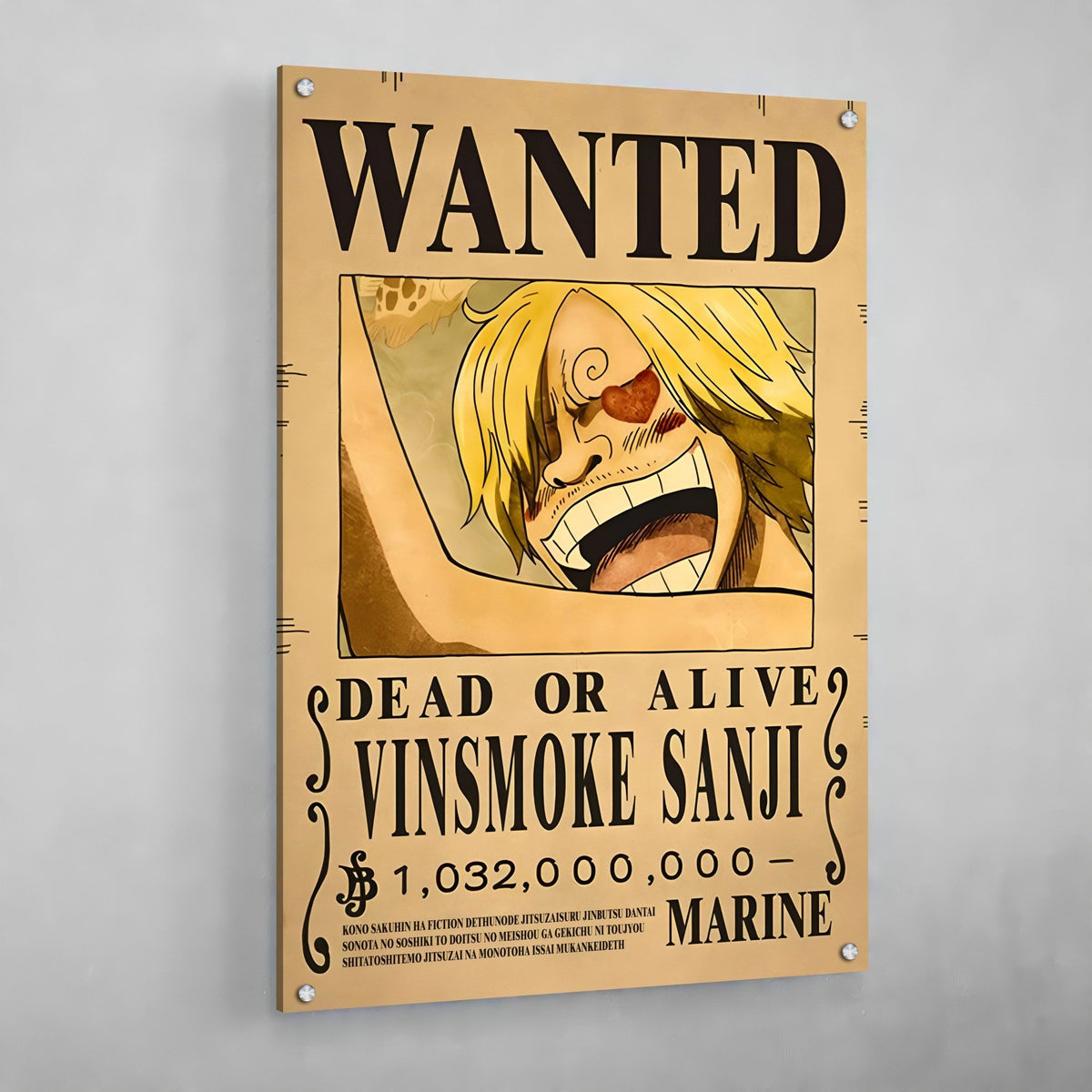 Tableau Manga Wanted Cuisinier Pirate - The Art Avenue