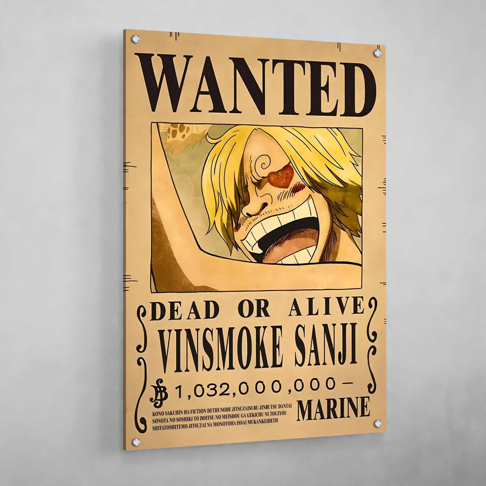 Tableau Manga Wanted Cuisinier Pirate - The Art Avenue