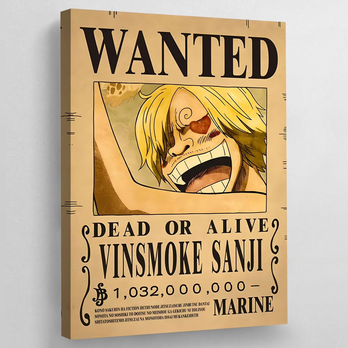 Tableau Manga Wanted Cuisinier Pirate - The Art Avenue