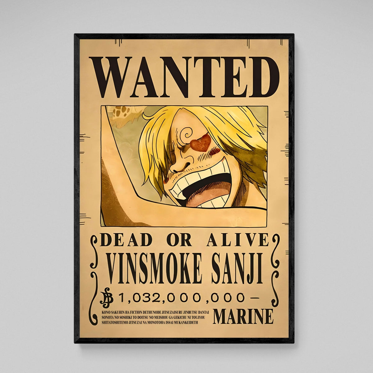 Tableau Manga Wanted Cuisinier Pirate - The Art Avenue
