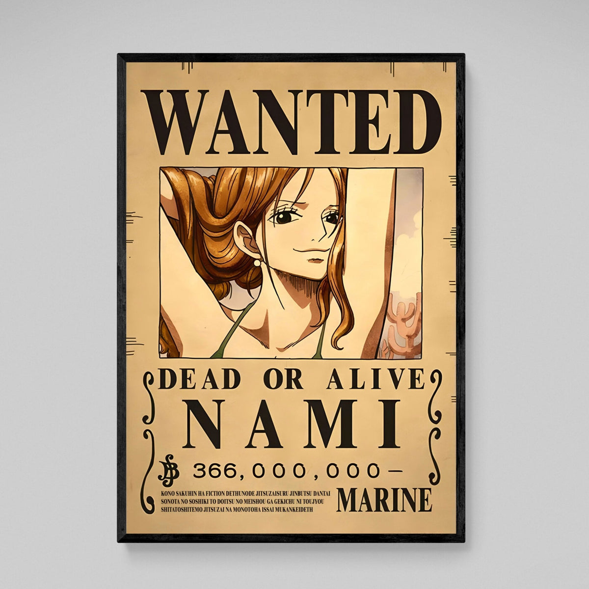 Tableau Manga Wanted Navigatrice Rousse - The Art Avenue