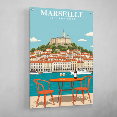 Tableau Marseille Le Vieux - Port Vintage - The Art Avenue