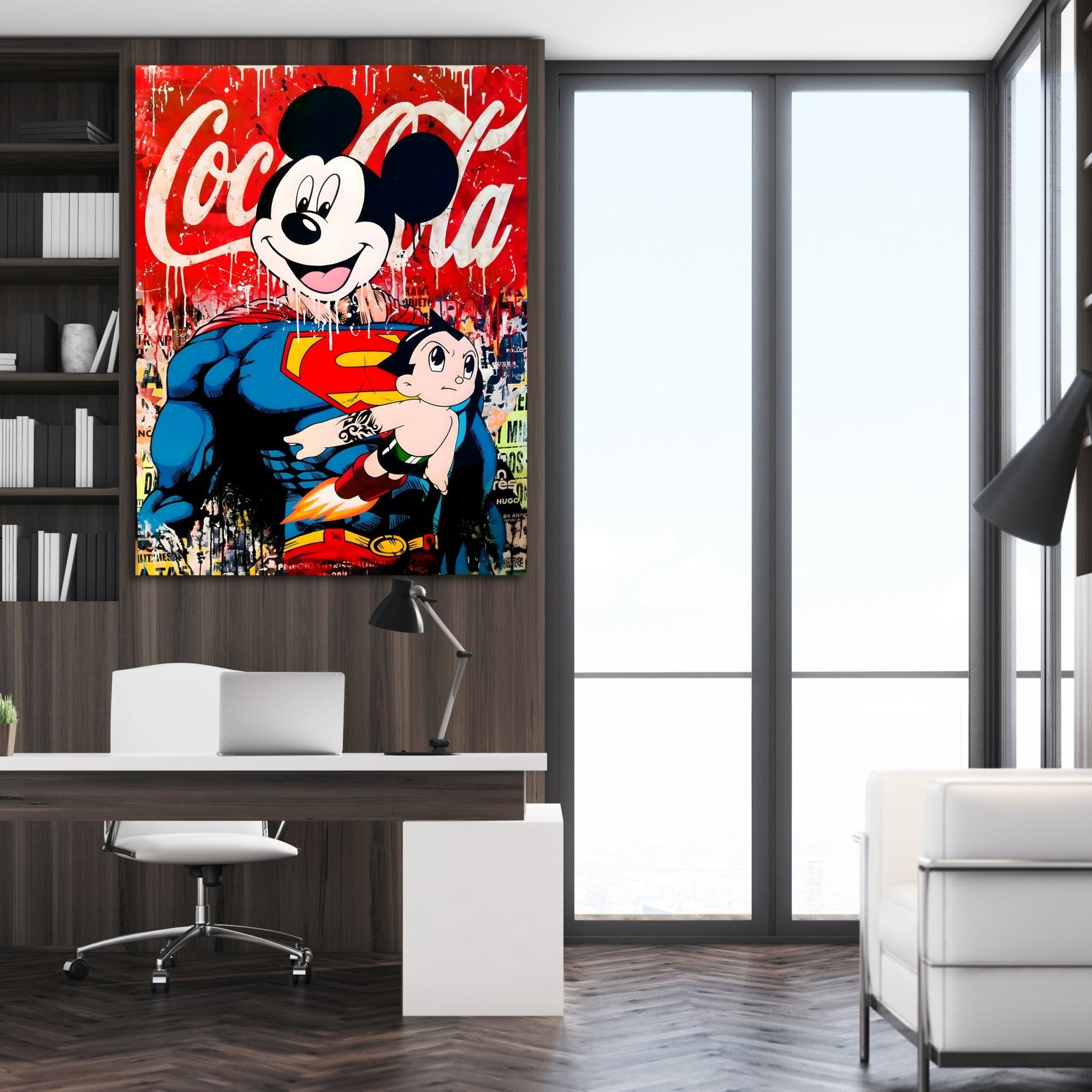 Tableau Mickey Superman - The Art Avenue