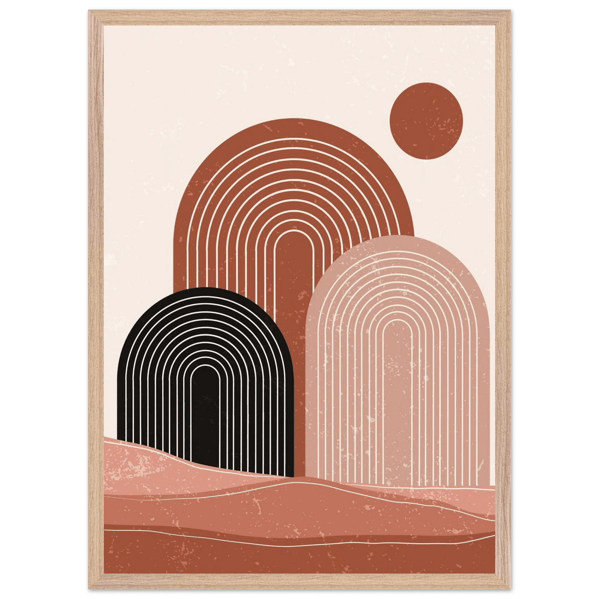 Tableau Minimaliste Arches du Désert - The Art Avenue