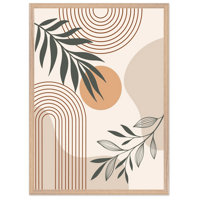 Tableau Minimaliste Arches & Feuillages - The Art Avenue