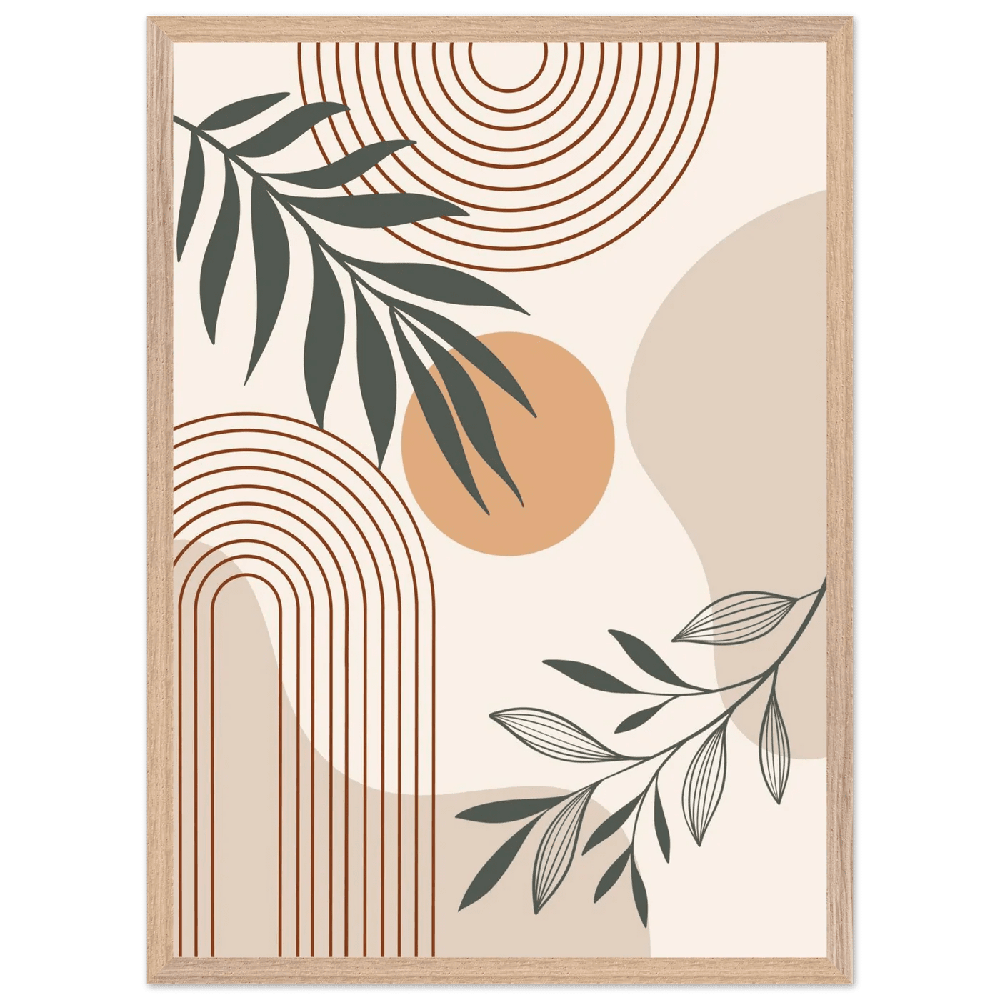 Tableau Minimaliste Arches & Feuillages - The Art Avenue