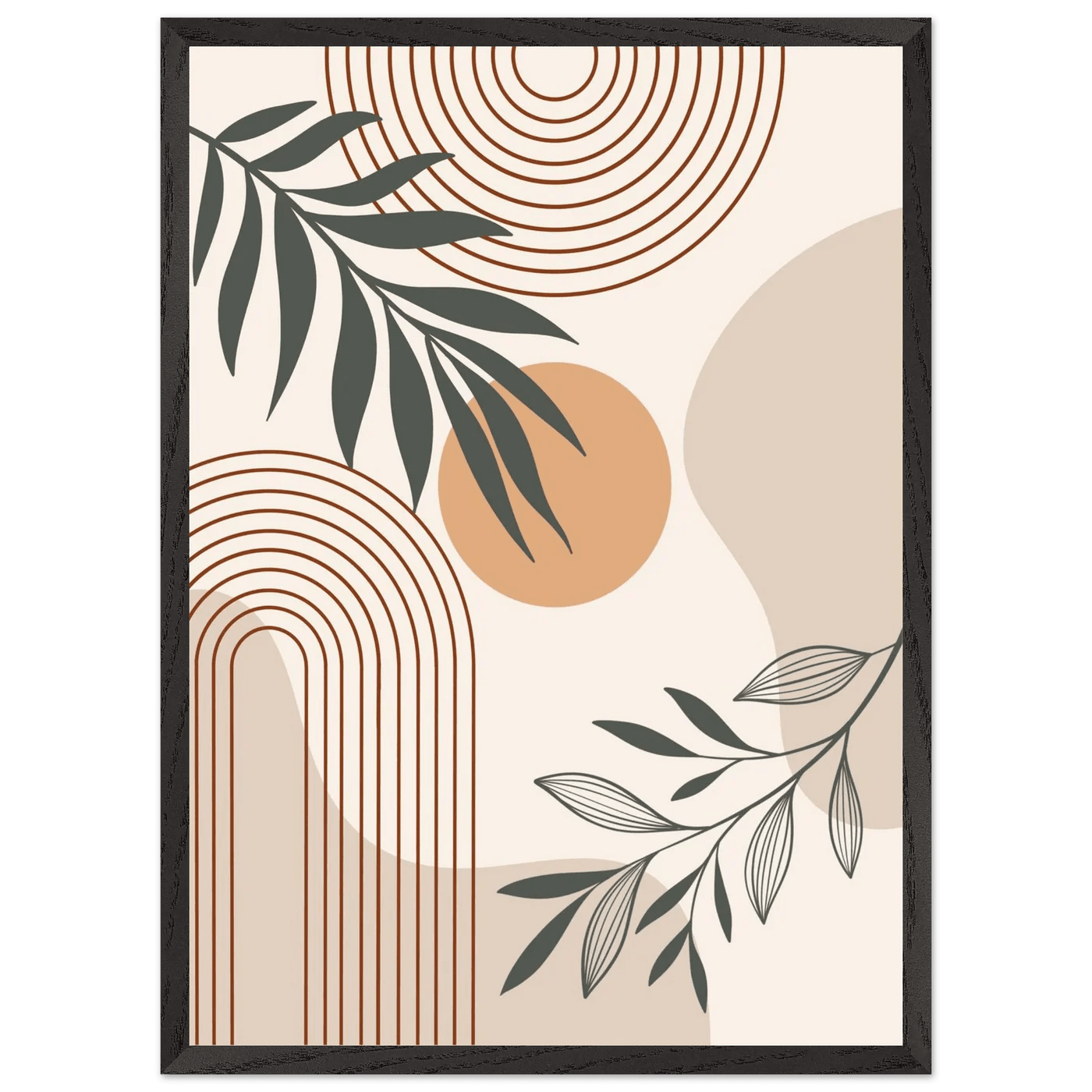 Tableau Minimaliste Arches & Feuillages - The Art Avenue