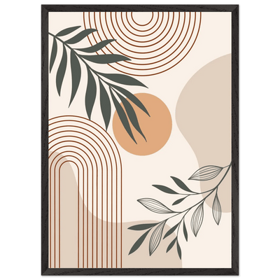 Tableau Minimaliste Arches & Feuillages - The Art Avenue