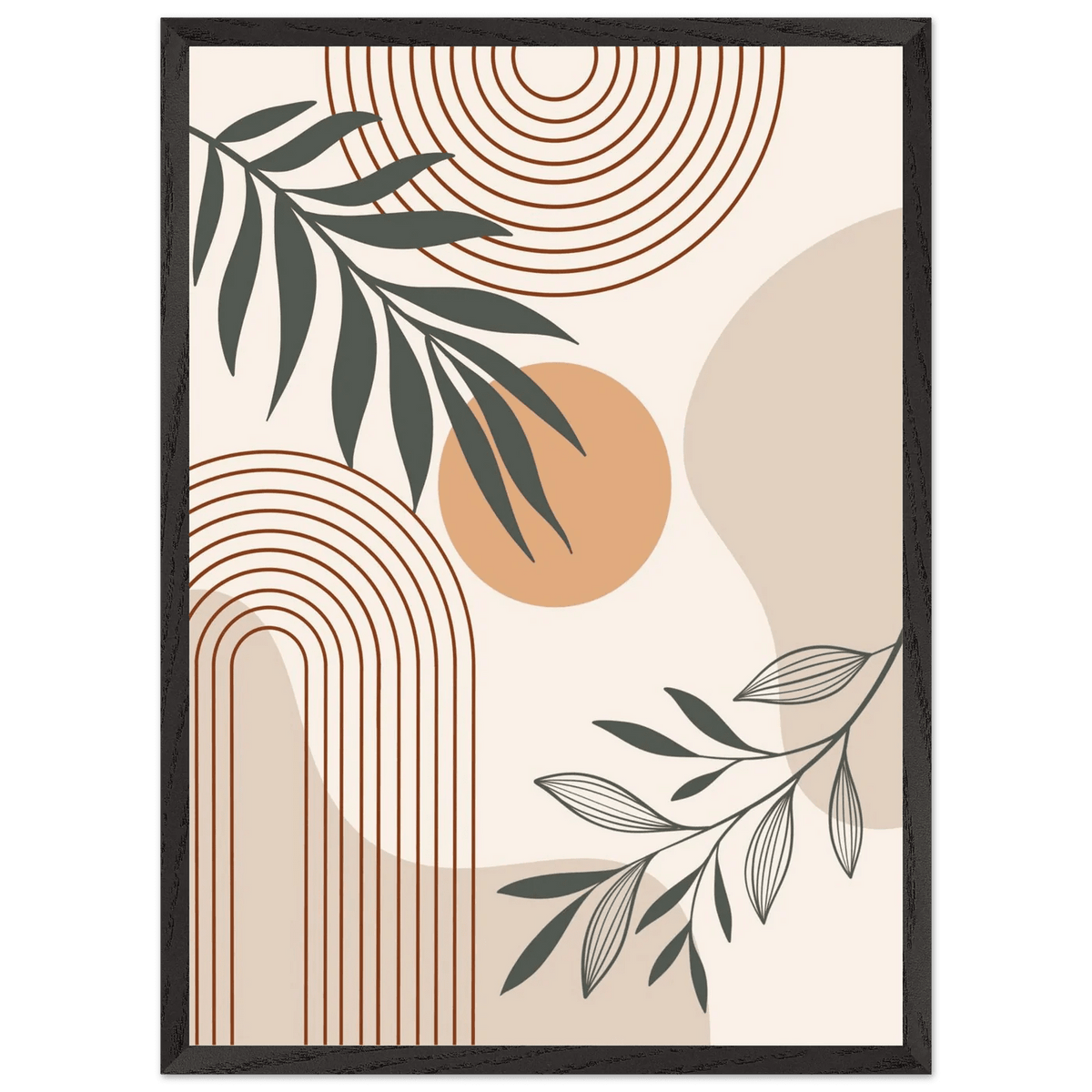 Tableau Minimaliste Arches & Feuillages - The Art Avenue