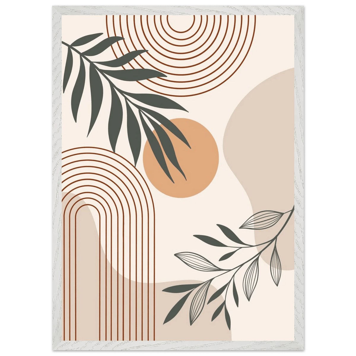 Tableau Minimaliste Arches & Feuillages - The Art Avenue