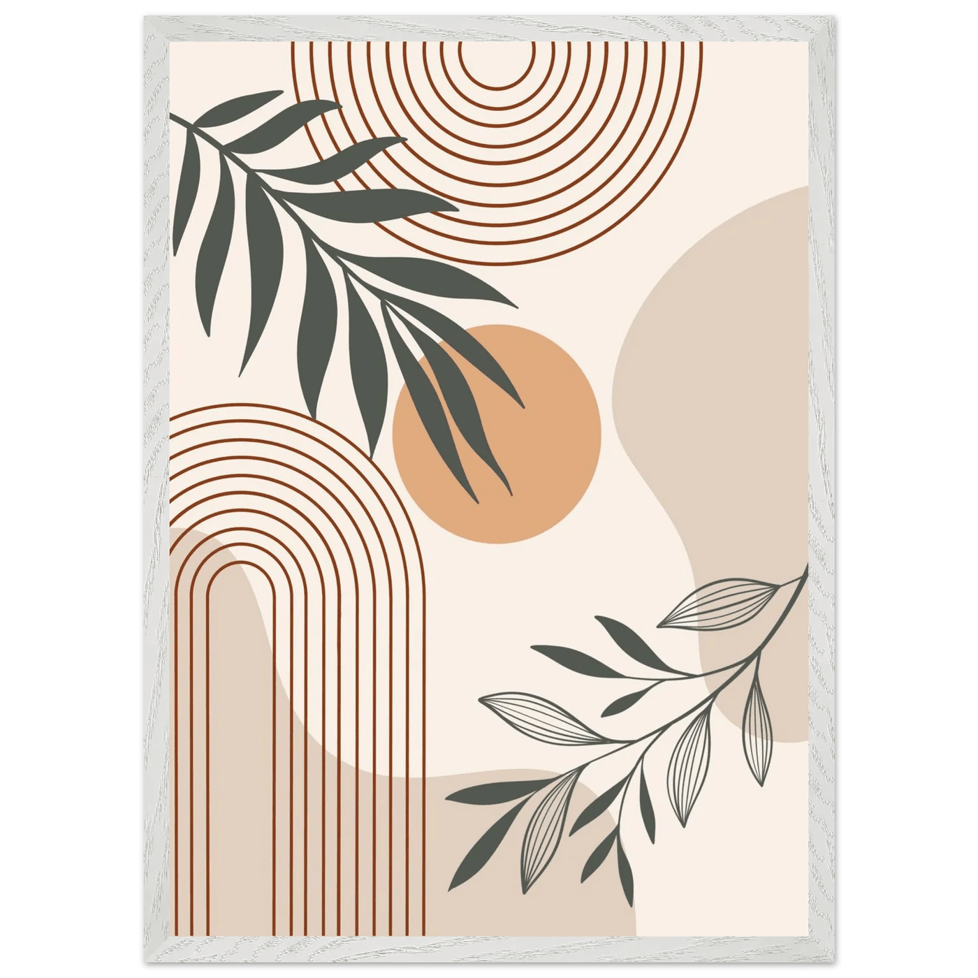 Tableau Minimaliste Arches & Feuillages - The Art Avenue