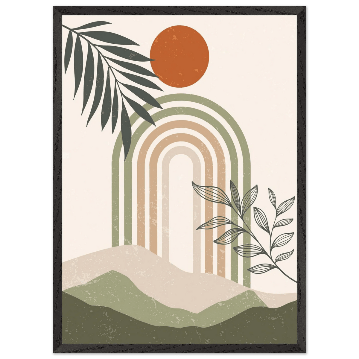 Tableau Minimaliste Arches & Paysage - The Art Avenue