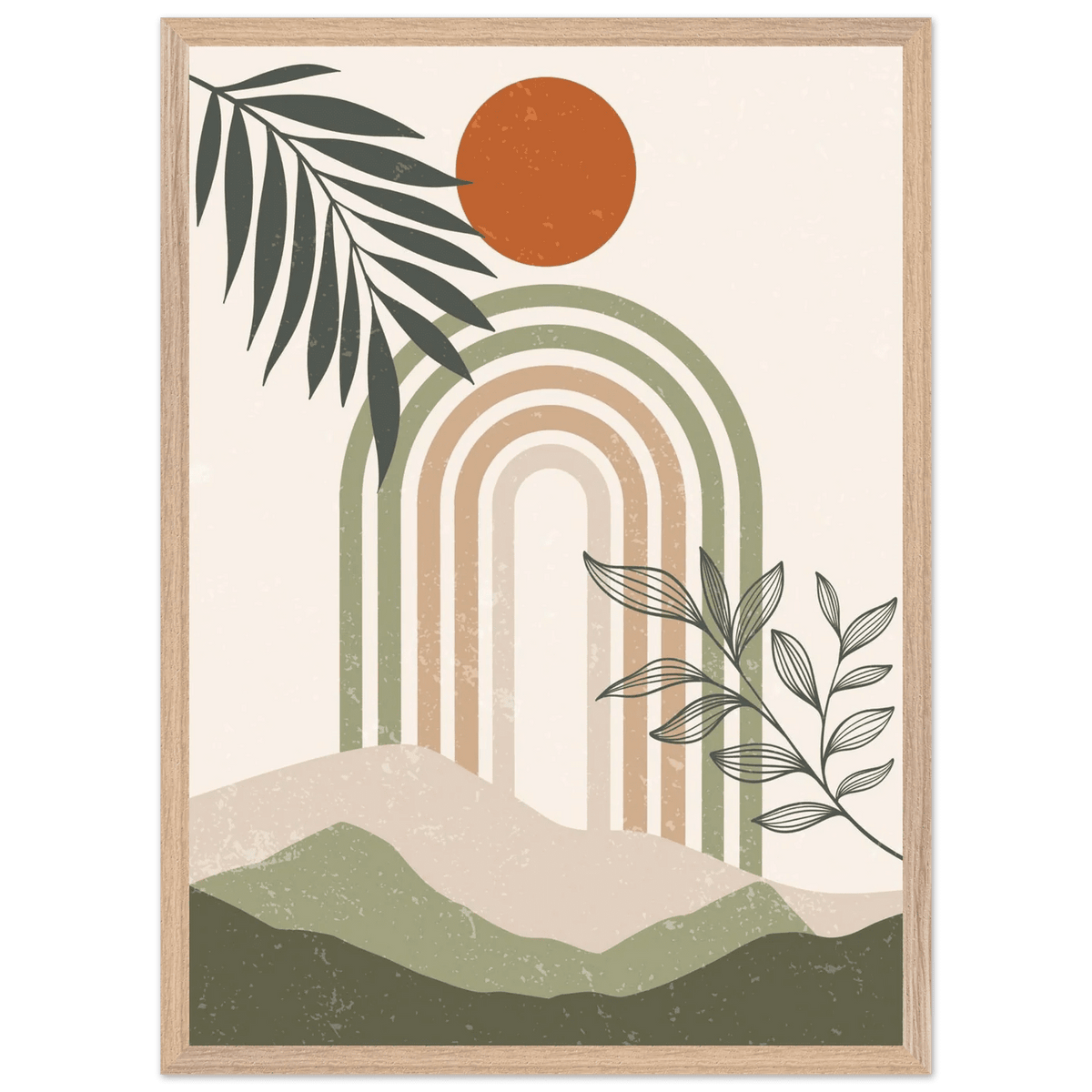 Tableau Minimaliste Arches & Paysage - The Art Avenue