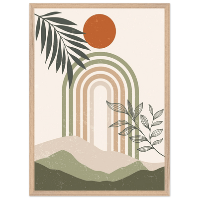 Tableau Minimaliste Arches & Paysage - The Art Avenue