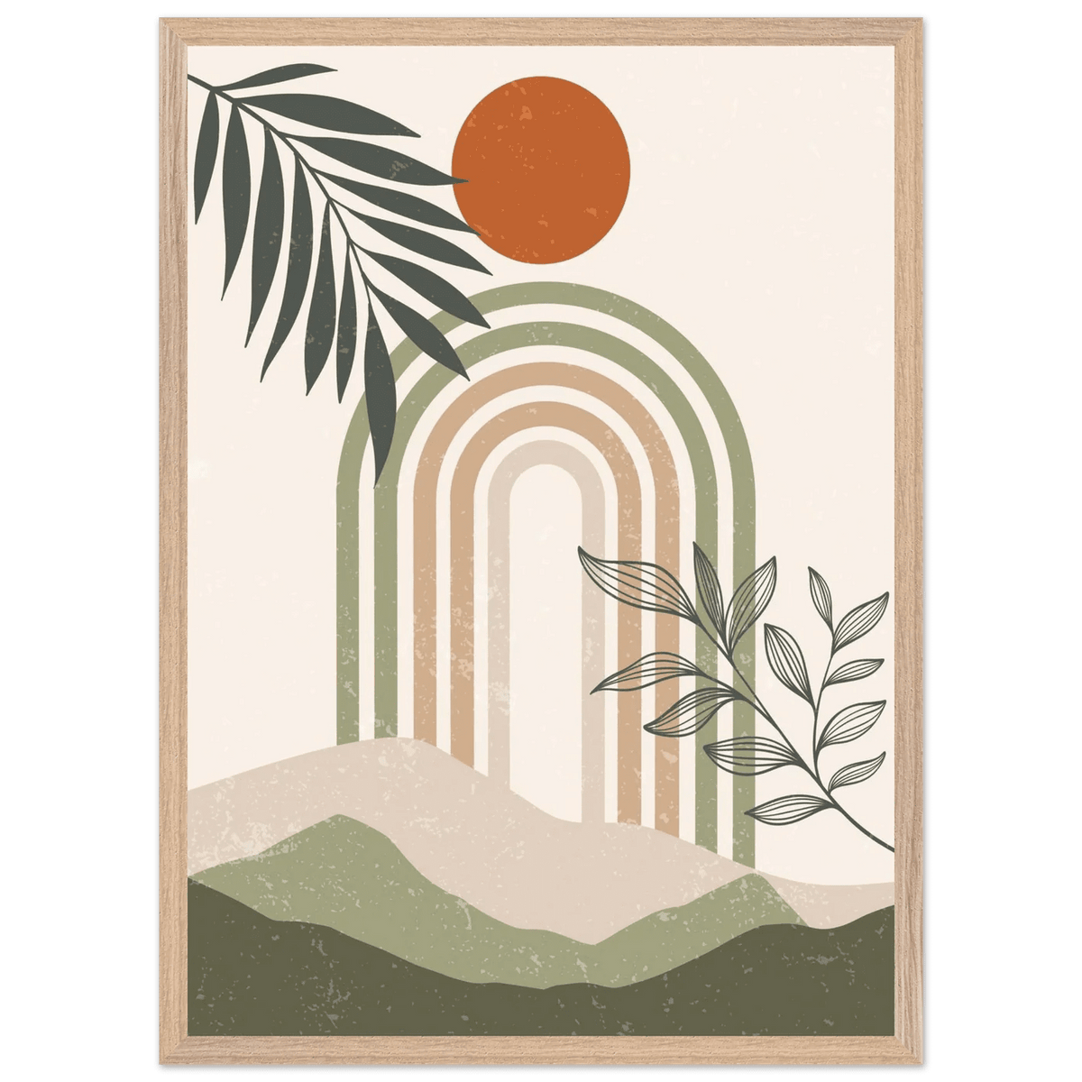 Tableau Minimaliste Arches & Paysage - The Art Avenue