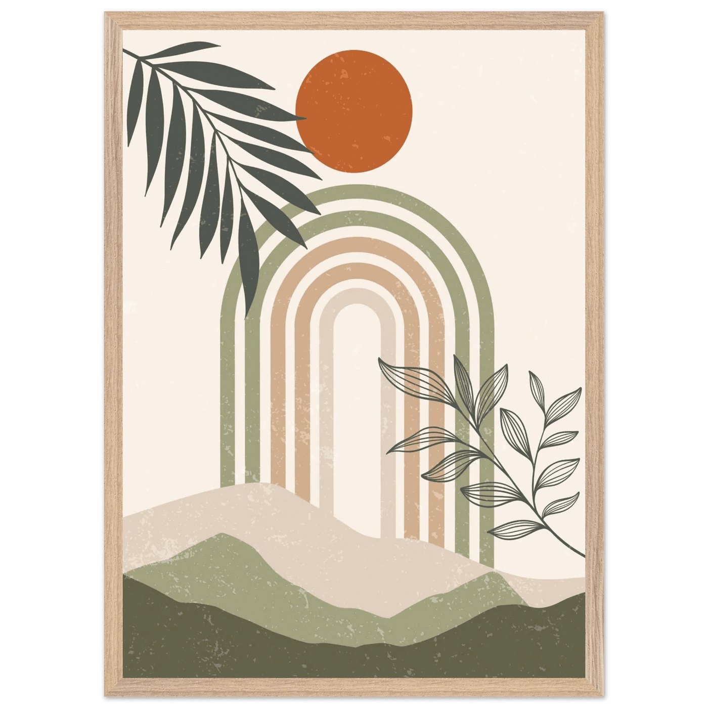 Tableau Minimaliste Arches & Paysage - The Art Avenue