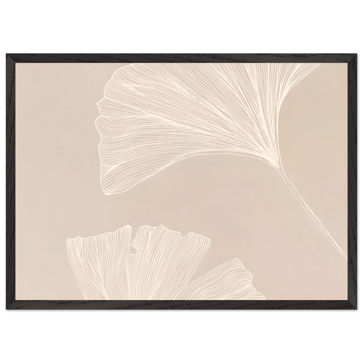 Tableau Minimaliste Feuilles de Ginkgo - The Art Avenue
