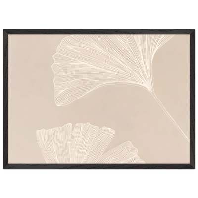 Tableau Minimaliste Feuilles de Ginkgo - The Art Avenue