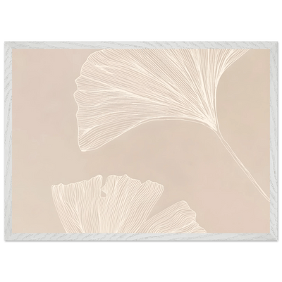 Tableau Minimaliste Feuilles de Ginkgo - The Art Avenue