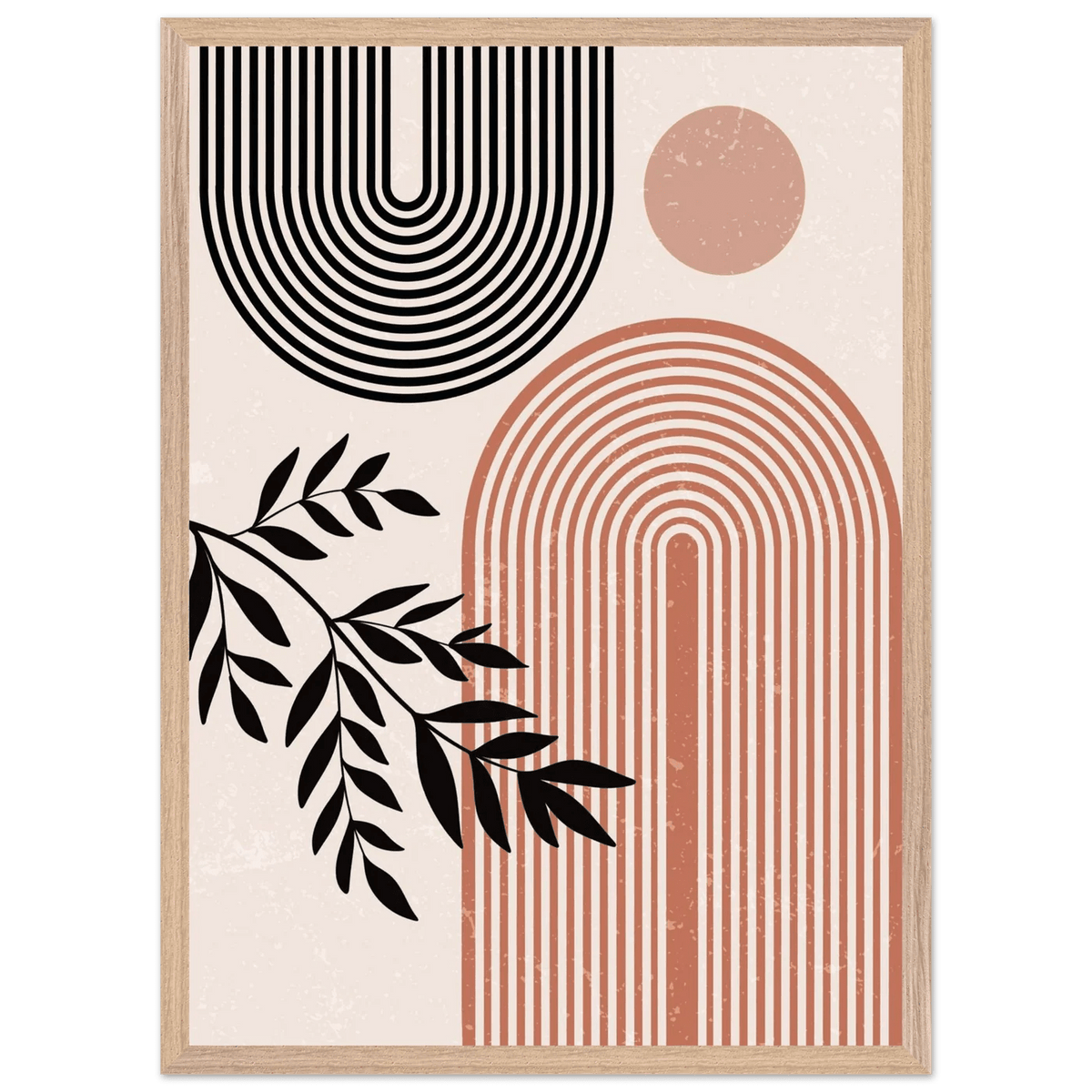 Tableau Minimaliste Noir & Terracotta - The Art Avenue