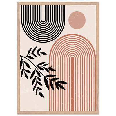 Tableau Minimaliste Noir & Terracotta - The Art Avenue