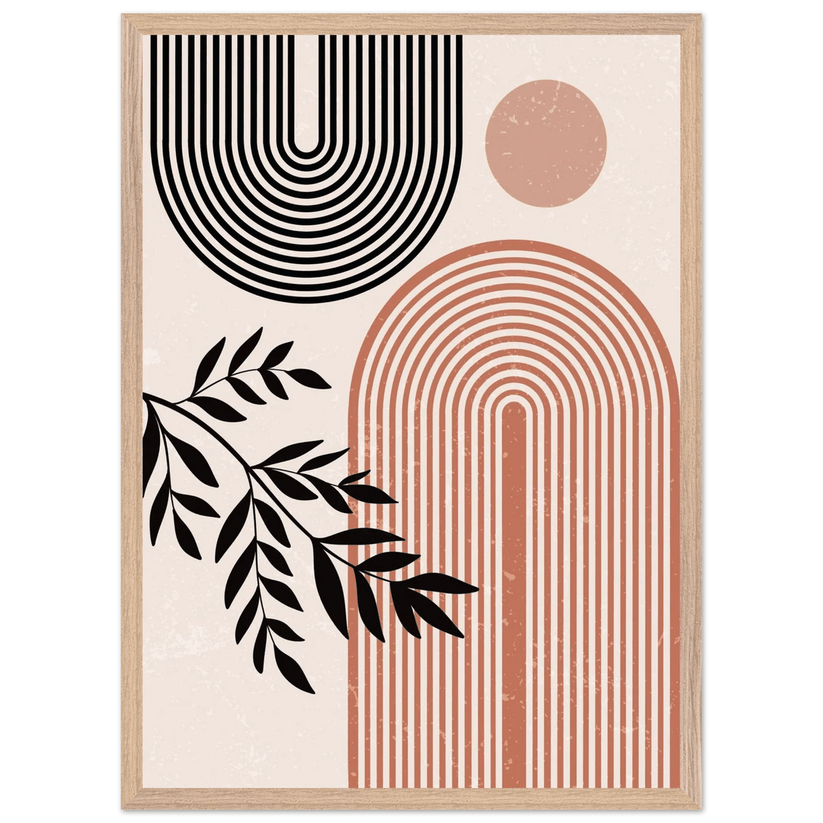 Tableau Minimaliste Noir & Terracotta - The Art Avenue